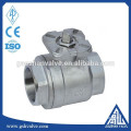 stainless steel 2pc high platform ball valve